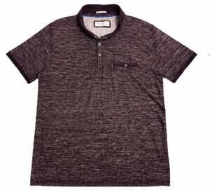Denim & Flower Ricky Singh Polo Shirt Men’s XL Burgundy Heather Pocket 18x26